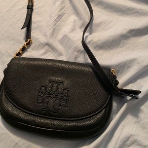 Tory Burch Harper Cross-Body Purse (Black)